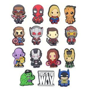 *NEW-15 pc*  Marvel DC Super Heroes Universe Shoe Charms for Your Crocs (Asst B)